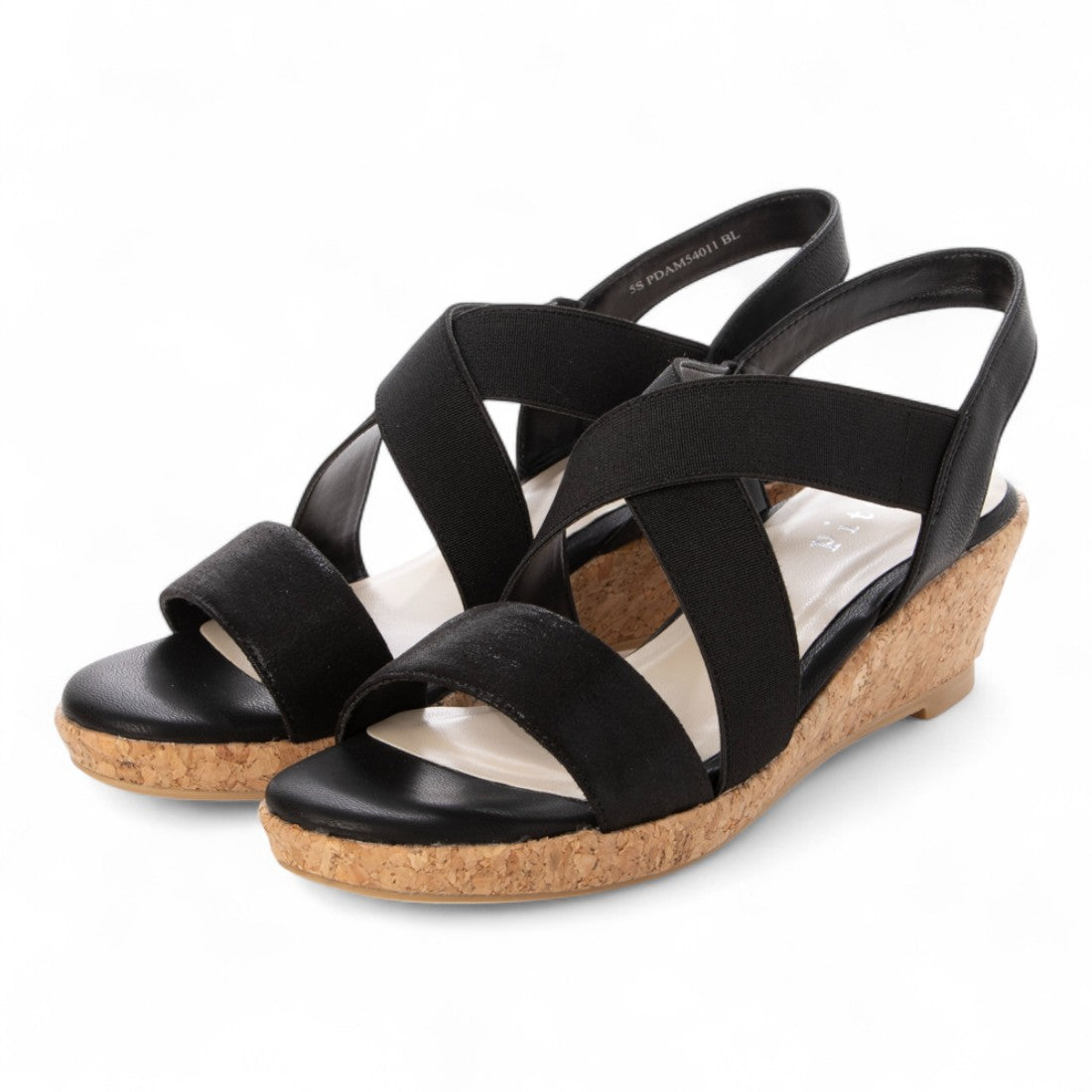 ピッティ Pitti 【WEB限定】コルクウエッジサンダル (ブラック) ブラック