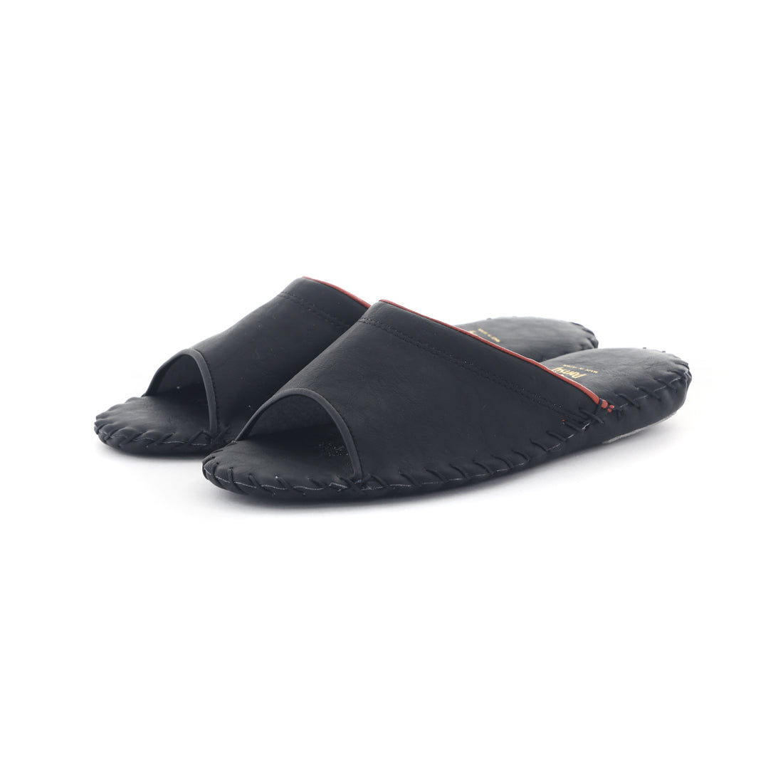 パンジー Pansy レディース スリッパ ルームシューズ 室内履き シンプル フラット レザー 婦人用 9505J カラフル 日本製 (ブラック) ブラック