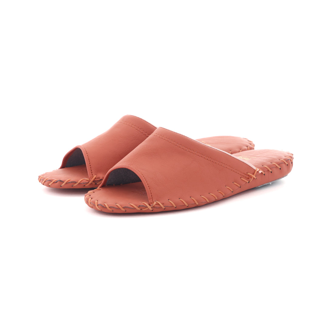 パンジー Pansy レディース スリッパ ルームシューズ 室内履き シンプル フラット レザー 婦人用 9505J カラフル 日本製 (オレンジ) オレンジ