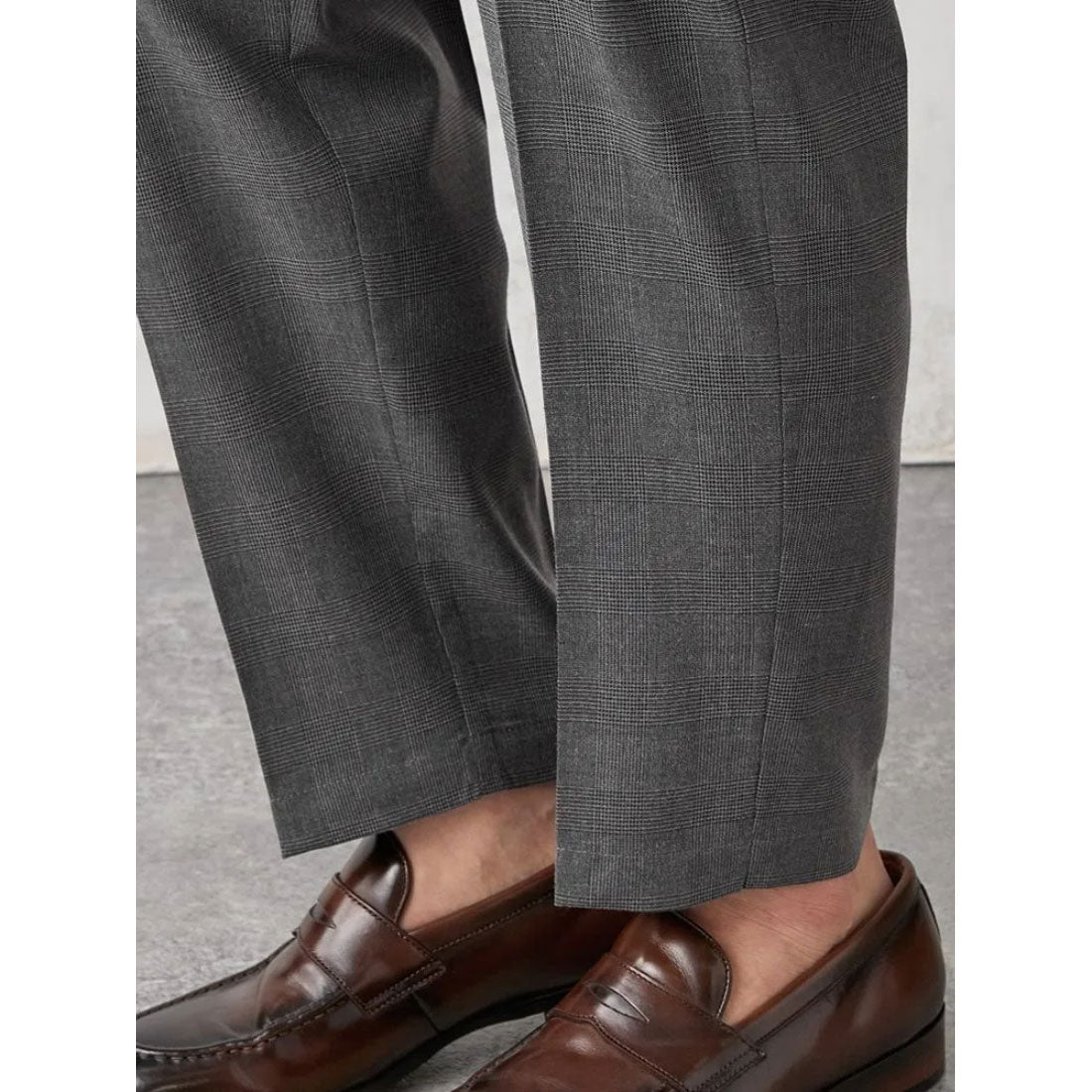 パーフェクトスーツファクトリー Perfect Suit FActory 【サイズフリー】WEB限定 スラックス TOKYO RUN グレンチェック (C.グレー) C.グレー