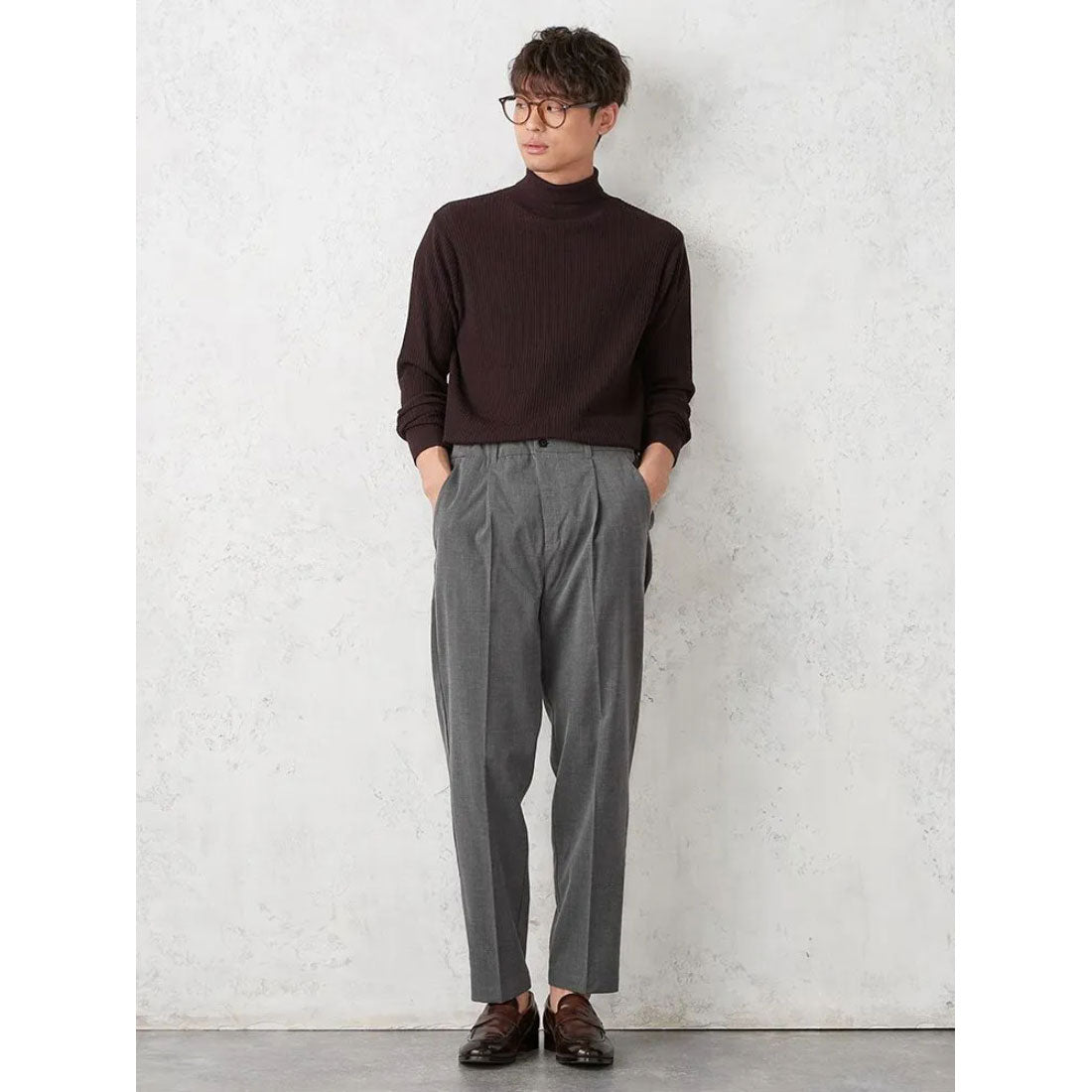 パーフェクトスーツファクトリー Perfect Suit FActory 【サイズフリー】WEB限定 スラックス TOKYO RUN グレンチェック (C.グレー) C.グレー