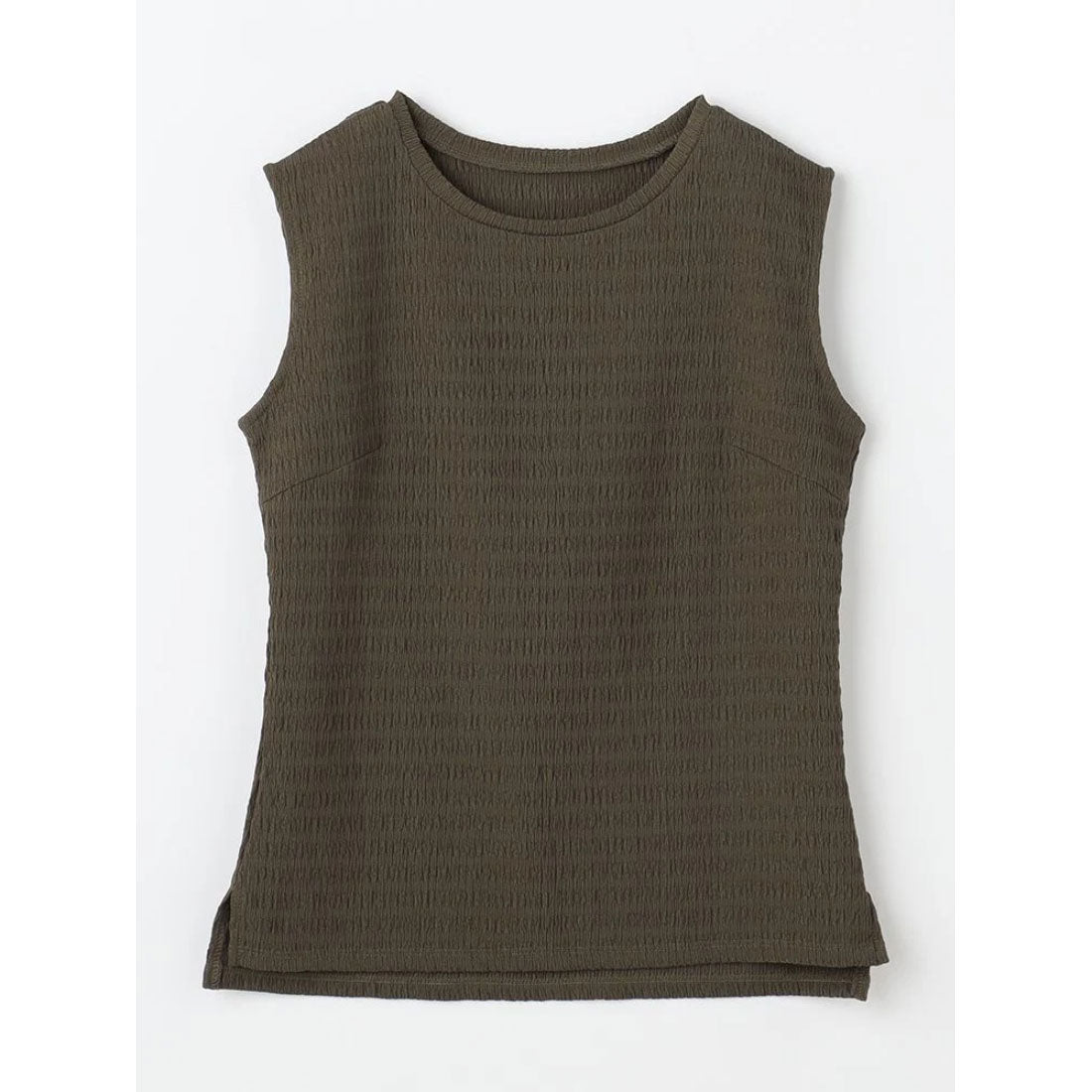 パーフェクトスーツファクトリー Perfect Suit FActory クラッシュジャガード タンクトップ (D.ブラウン) D.ブラウン