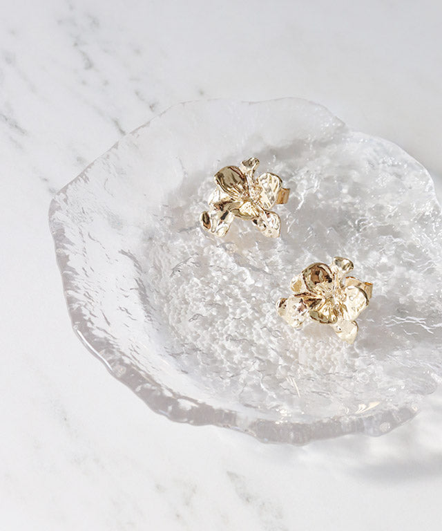 Marvelous by Pierrot Metal Flower Earrings