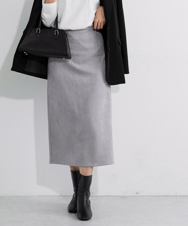 マーベラス バイ ピエロ marvelous by Pierrot カットスエードタイトスカート (アイボリー) 【ノーマル】 アイボリー