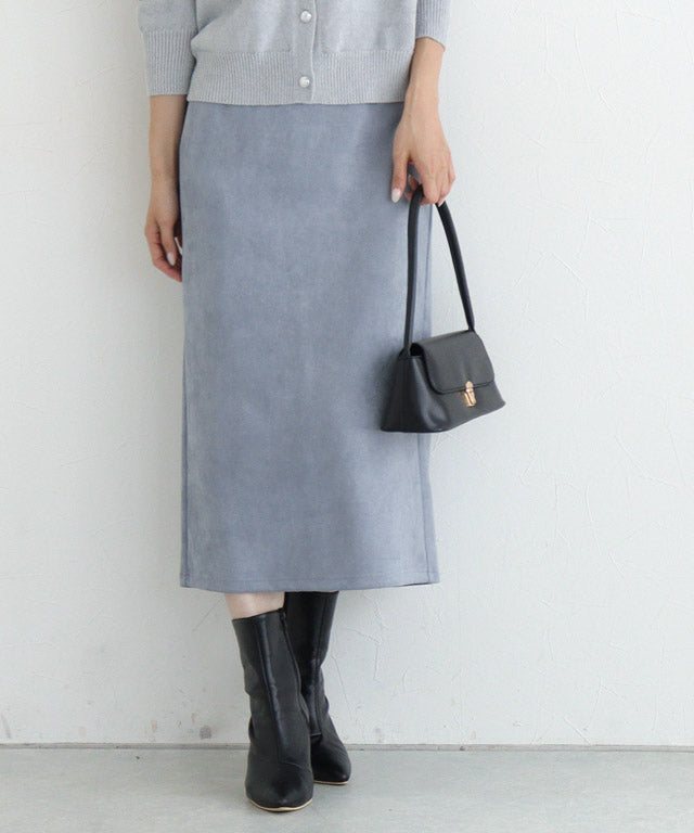 マーベラス バイ ピエロ marvelous by Pierrot カットスエードタイトスカート (アイボリー) 【ノーマル】 アイボリー