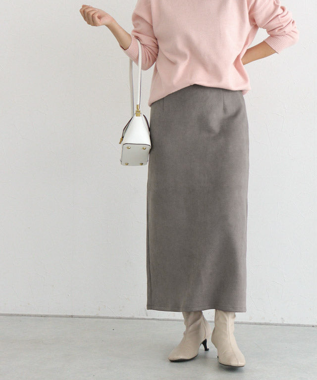 マーベラス バイ ピエロ marvelous by Pierrot カットスエードタイトスカート (アイボリー) 【ノーマル】 アイボリー