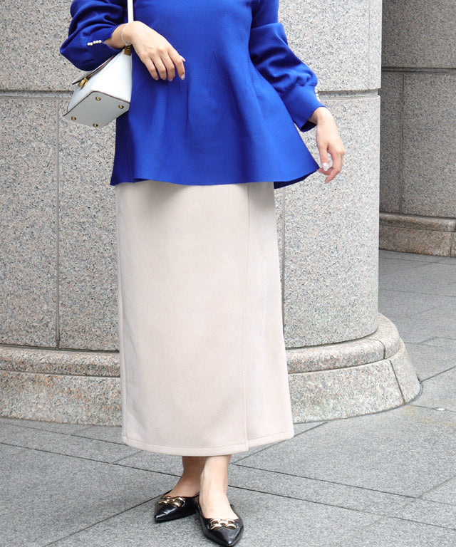 マーベラス バイ ピエロ marvelous by Pierrot カットスエードタイトスカート (アイボリー) 【ノーマル】 アイボリー