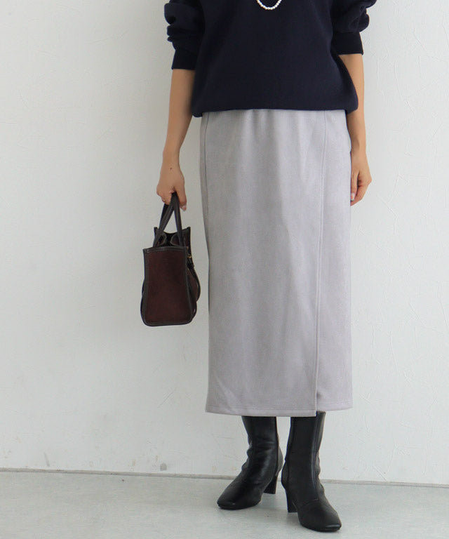 マーベラス バイ ピエロ marvelous by Pierrot カットスエードタイトスカート (アイボリー) 【ノーマル】 アイボリー