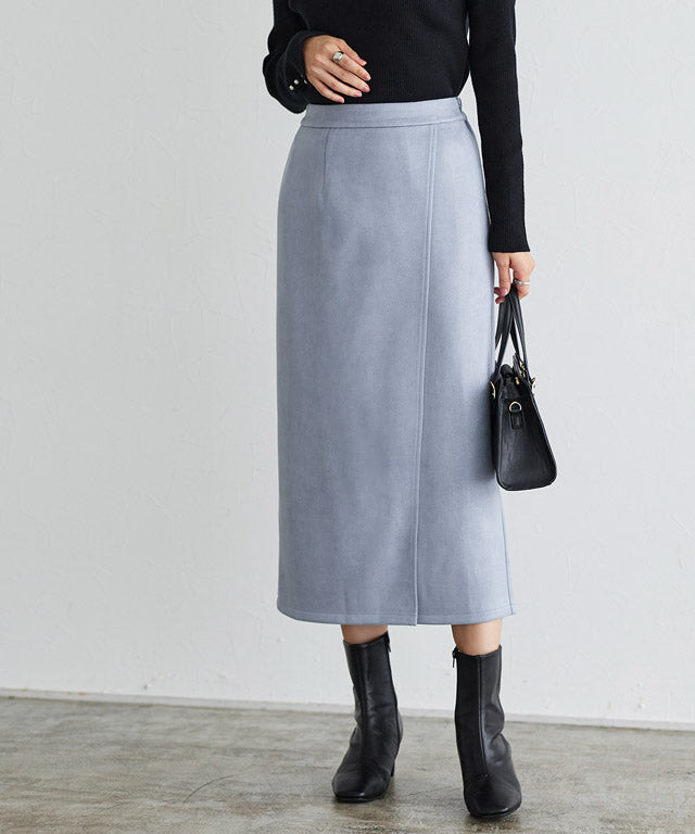 マーベラス バイ ピエロ marvelous by Pierrot カットスエードタイトスカート (アイボリー) 【ノーマル】 アイボリー