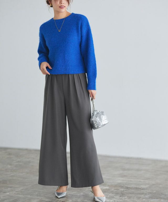 マーベラス バイ ピエロ marvelous by Pierrot 細見えタックワイドパンツ