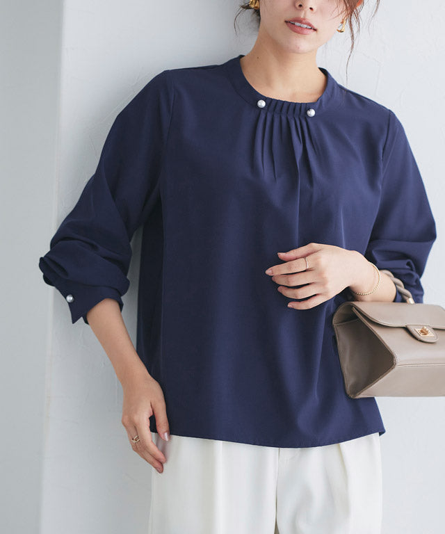 マーベラス バイ ピエロ marvelous by Pierrot パールボタンタックブラウス