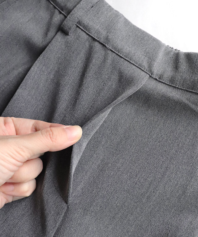 マーベラス バイ ピエロ marvelous by Pierrot 【高身長向け】高見えゆるテーパードパンツ (ストライプ/グレー) ストライプ/グレー