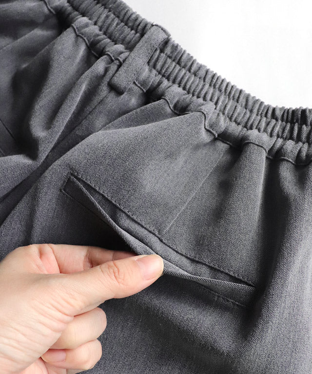 マーベラス バイ ピエロ marvelous by Pierrot 【高身長向け】高見えゆるテーパードパンツ (ストライプ/グレー) ストライプ/グレー