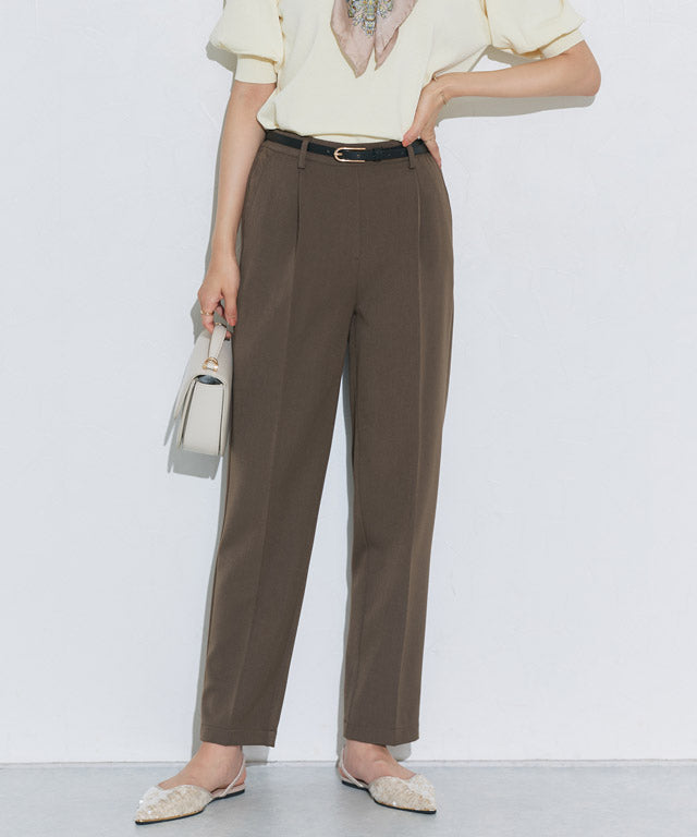 マーベラス バイ ピエロ marvelous by Pierrot 【高身長向け】高見えゆるテーパードパンツ (ストライプ/グレー) ストライプ/グレー