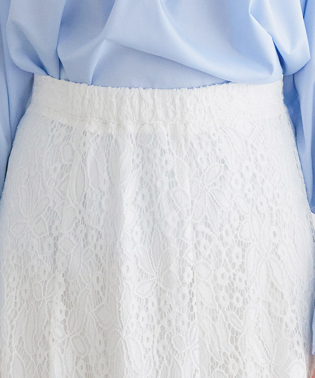 Lace Semi-Flared Skirt