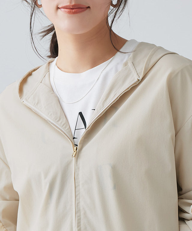 UV防曬荷葉邊設計連帽外套