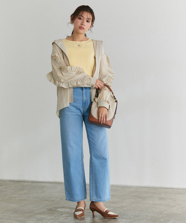 UV防曬荷葉邊設計連帽外套