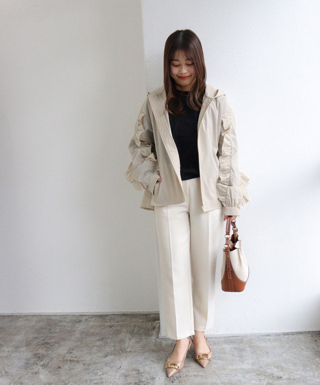 UV防曬荷葉邊設計連帽外套