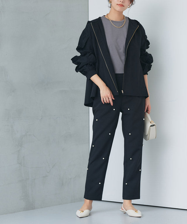 UV防曬荷葉邊設計連帽外套