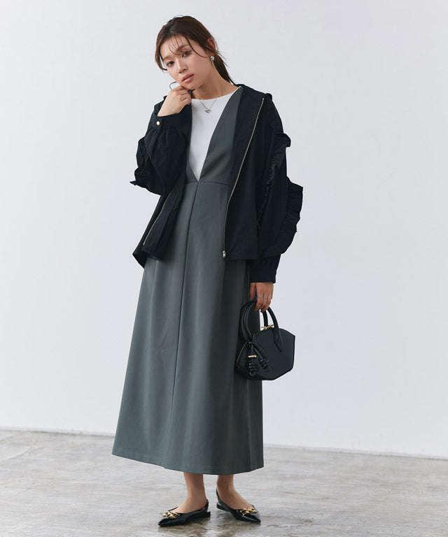 UV防曬荷葉邊設計連帽外套