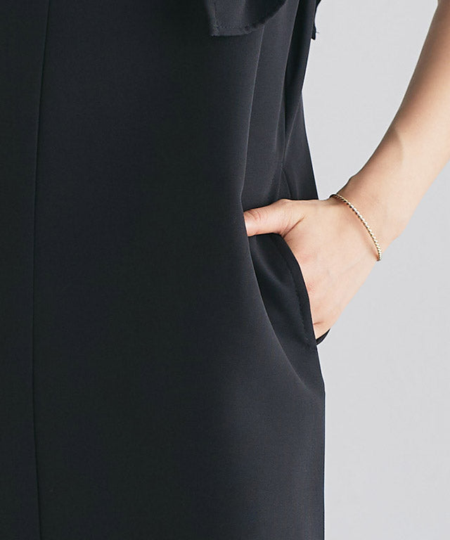 Marvelous by Pierrot Shoulder Frill V-Neck Jumper Skirt