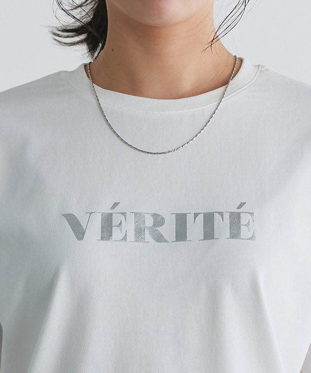 【接触冷感・イージーケア】オーバーサイズロゴTシャツ (A/ブラック×チャコール) A/ブラック×チャコール