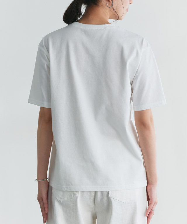 【接触冷感・イージーケア】オーバーサイズロゴTシャツ (A/ブラック×チャコール) A/ブラック×チャコール
