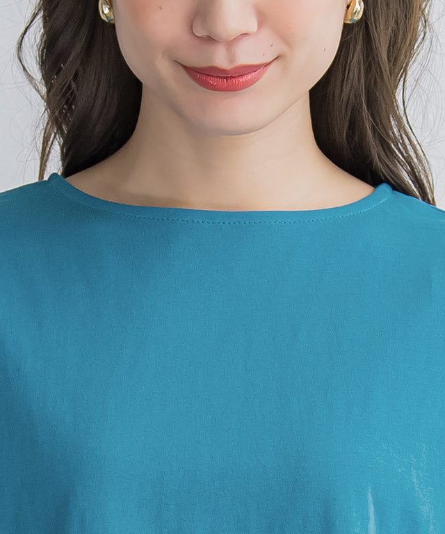 マーベラス バイ ピエロ marvelous by Pierrot 綿100% ギャザーフリルスリーブTシャツ (クリームイエロー) クリームイエロー