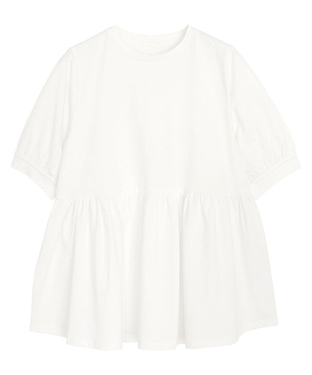 パフフレアTシャツ (オフホワイト) オフホワイト