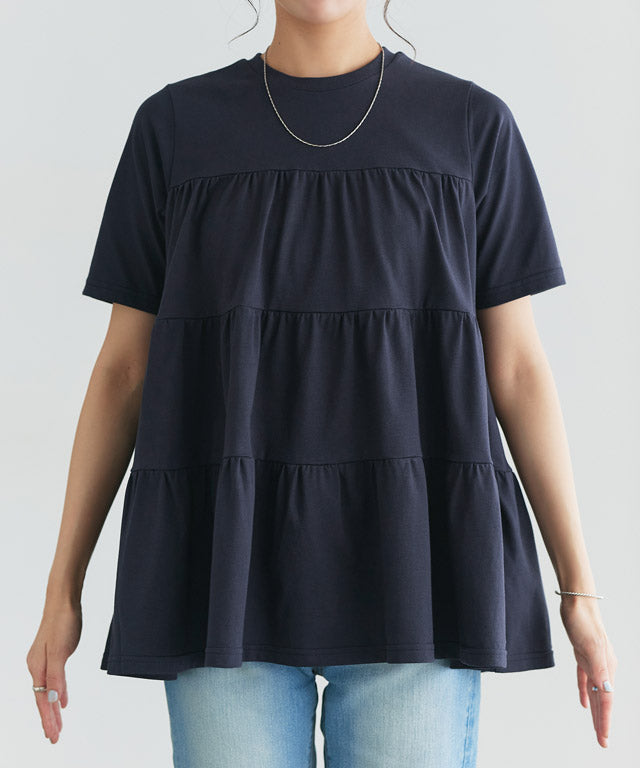 イージーケアティアードTシャツ (ネイビー) ネイビー