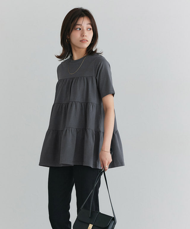 イージーケアティアードTシャツ (ネイビー) ネイビー