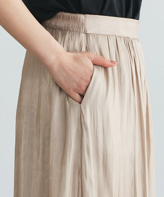 マーベラス バイ ピエロ marvelous by Pierrot シャイニーサテンワイドパンツ (ライトグレー) ライトグレー