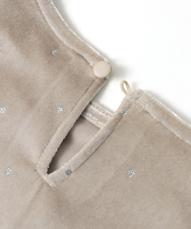 マーベラス バイ ピエロ marvelous by Pierrot ラメドットベロアトップス (ライトベージュ) ライトベージュ