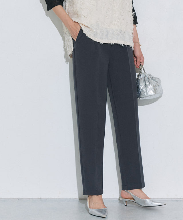 マーベラス バイ ピエロ marvelous by Pierrot 【高身長向け】高見えゆるテーパードパンツ (ダークチャコール) ダークチャコール