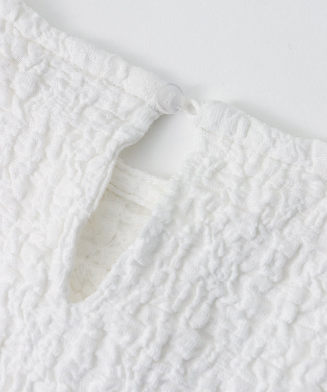 マーベラス バイ ピエロ marvelous by Pierrot ふくれジャカードウエストタックトップス (オフホワイト) オフホワイト