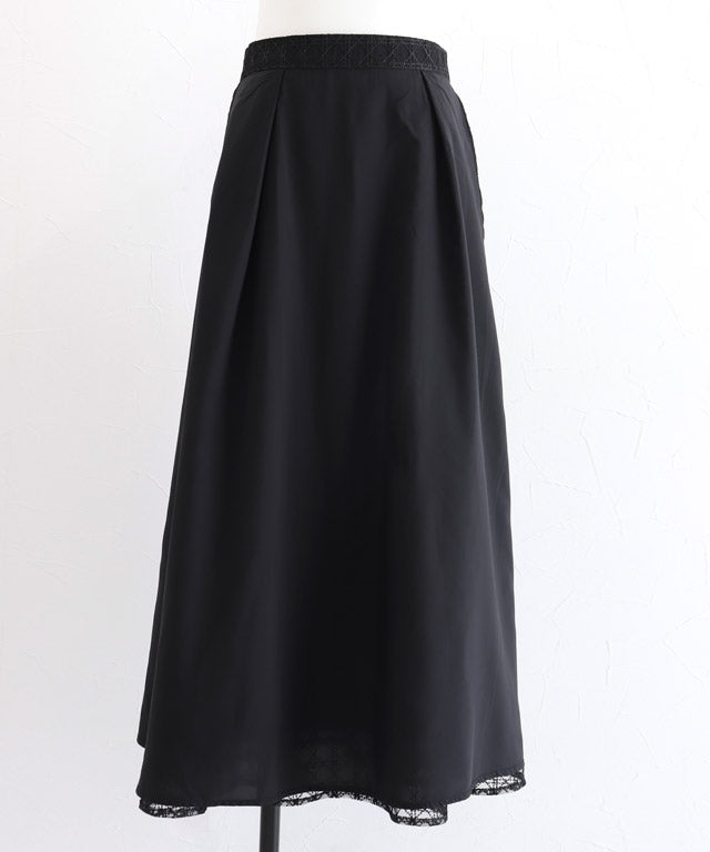 マーベラス バイ ピエロ marvelous by Pierrot 【低身長向け】シアーチェックフレアスカート (ブラック) ブラック