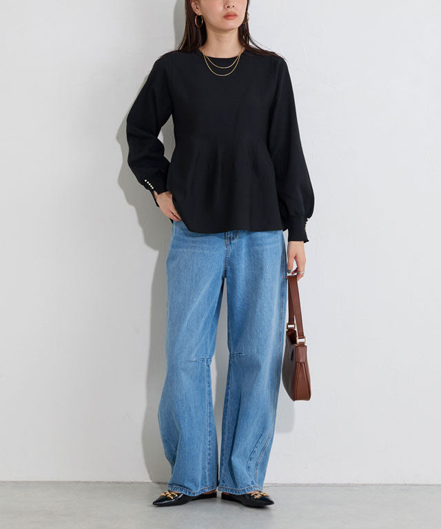 マーベラス バイ ピエロ marvelous by Pierrot 構築デザインペプラムニット (アイボリー) アイボリー