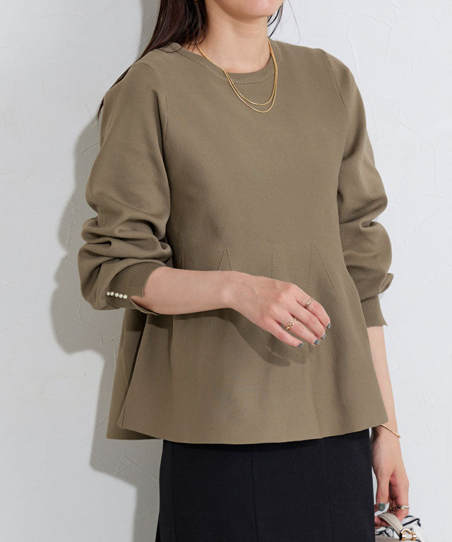 マーベラス バイ ピエロ marvelous by Pierrot 構築デザインペプラムニット (アイボリー) アイボリー