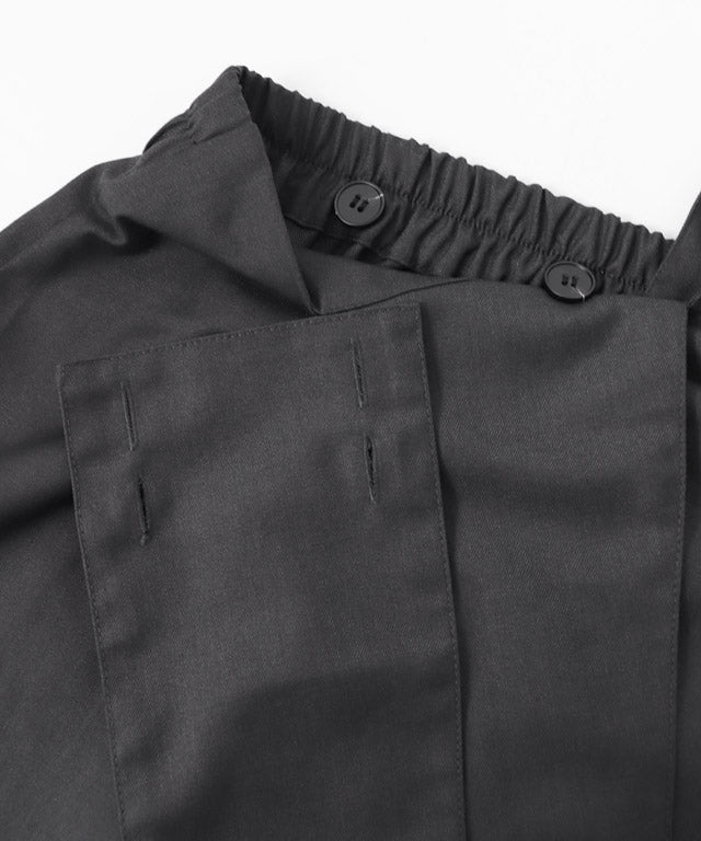 マーベラス バイ ピエロ marvelous by Pierrot 無地と柄から選べるラップ風ジャンパースカート (無地/チャコール) 無地/チャコール