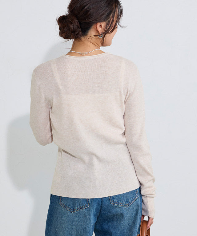 マーベラス バイ ピエロ marvelous by Pierrot 細リブシンプルニット (エクリュ) エクリュ