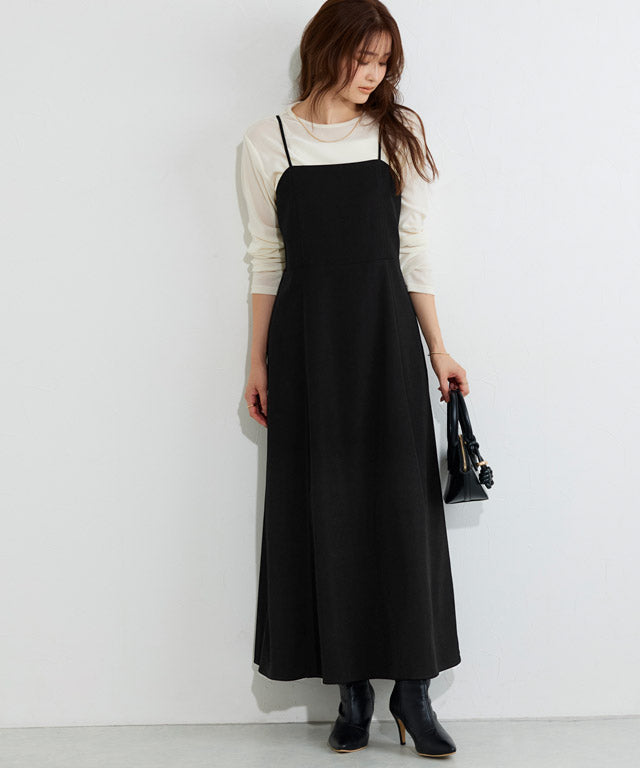 マーベラス バイ ピエロ marvelous by Pierrot フレアキャミワンピース (ブラック) ブラック