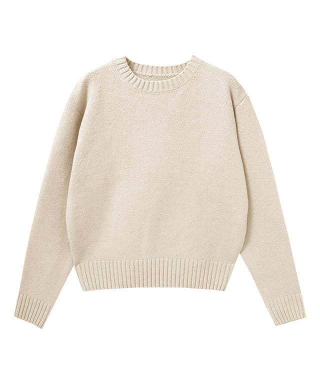 マーベラス バイ ピエロ marvelous by Pierrot ネックが選べる無地ラメクロップド丈ニット【クルーネック】 (ラメ/ベージュ) ラメ/ベージュ