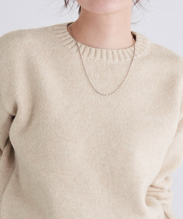 マーベラス バイ ピエロ marvelous by Pierrot ネックが選べる無地ラメクロップド丈ニット【クルーネック】 (ラメ/ベージュ) ラメ/ベージュ