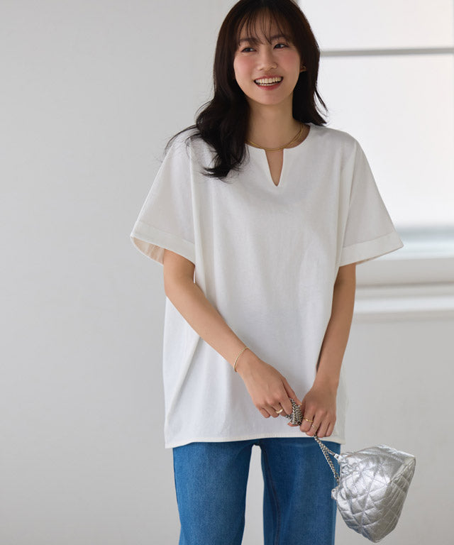 ピエロ Pierrot 綿100%選べるドルマンTシャツ (オフホワイト) オフホワイト