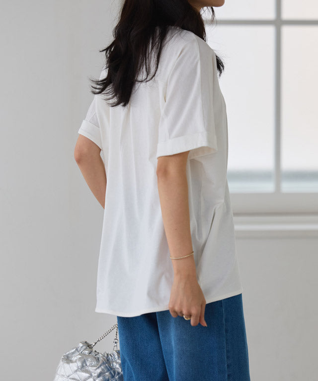 ピエロ Pierrot 綿100%選べるドルマンTシャツ (オフホワイト) オフホワイト