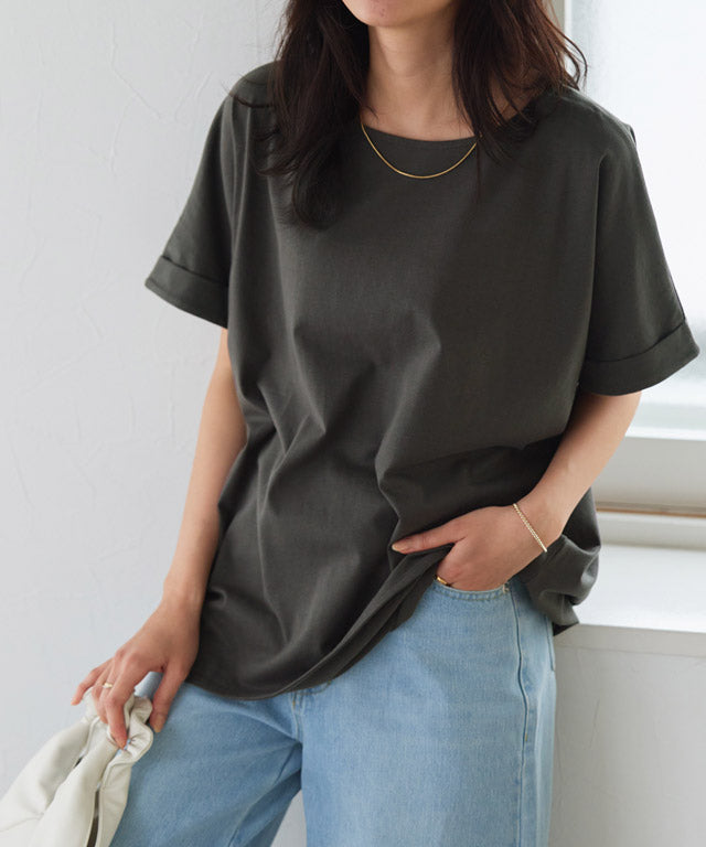 ピエロ Pierrot 綿100%選べるドルマンTシャツ (チャコール) チャコール