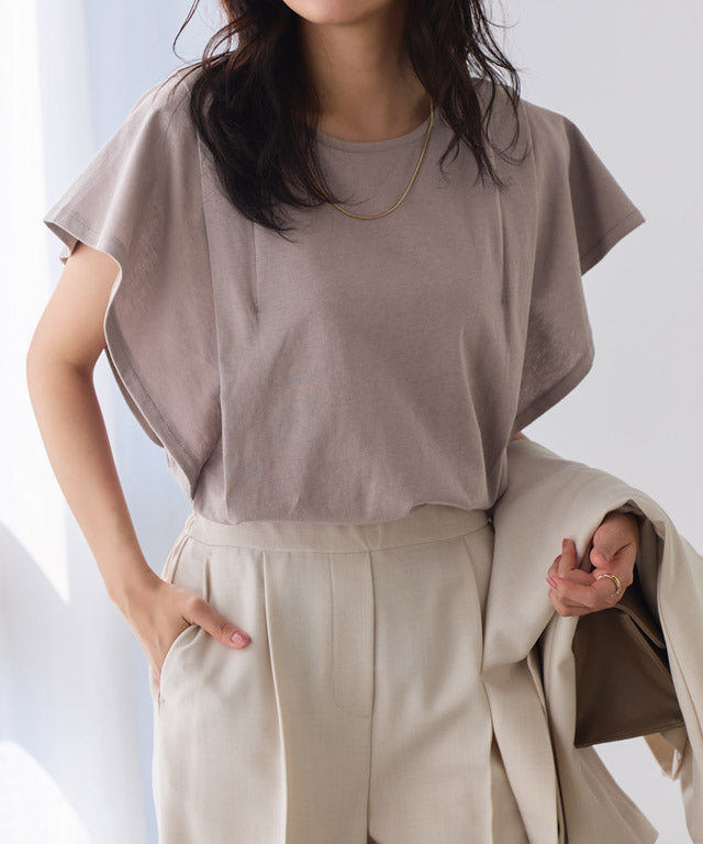 ピエロ Pierrot 汗ジミ防止タックドルマンTシャツ (杢グレー) 杢グレー
