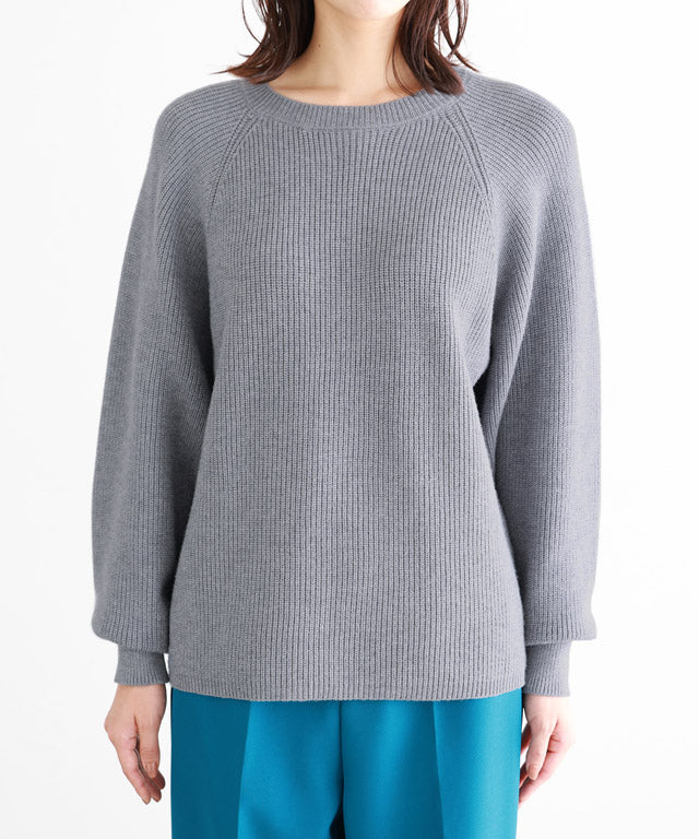 Marvelous by Pierrot High neck vest x puff sleeve knit set