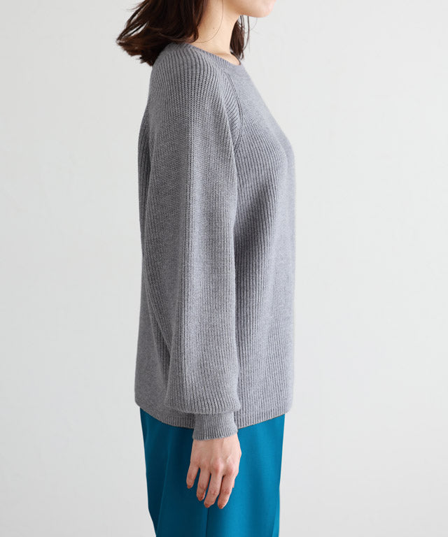 Marvelous by Pierrot High neck vest x puff sleeve knit set