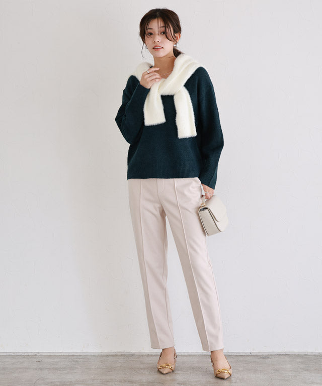 マーベラス バイ ピエロ marvelous by Pierrot ネックが選べるウールライクニット 【Vネック】